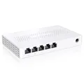 Tenda 5-Port Switch 2.5 Gigabit Unmanaged Netzwerk Switch 2.5 Gbit LAN Switch (Plug-and-Play Ethernet Switch, Lüfterlos, Wandmontage, Ideal für 2,5G NAS, Server, WiFi 6/7 AP, Gaming-PC)(SE105)