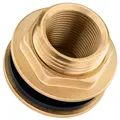 Poppstar Regentonnendurchführung, 3-teilig, Fassdurchführung 1", Messing