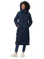 MARIKOO Damen Winterjacke Steppmantel lang gesteppter Mantel Winter Parka Jacke warm B985 [B985-Nadeshik-Navy-Gr.5XL]