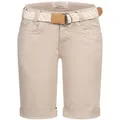 Stitch & Soul Bermudas Damen Short Bermuda kurze Hose Sommer Chino Stoff Hose mit Gürtel L / 40