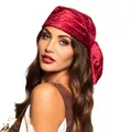 Piraten Kappe rot Damen Piratenhut Tuch weinrot Damen Piratin Accessoires edel