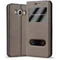 Cadorabo Schutzhülle für Samsung Galaxy J7 2016 Hülle in Braun Handyhülle Book Case Cover Etui