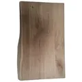 DM-Handel Waschtischplatte Eiche Holz Waschbeckenplatte (massiv Holz Waschtisch, Naturkante Waschbecken, von 40 cm bis 120 cm Breit), 4 cm stark beige 80 cm x 4 cm x 50 cm
