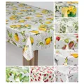 laro Wachstuch-Tischdecke Wachstischdecke Gartentischdecke, Muster:Lemonix Zitrone, Größe:85x85