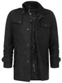 Indicode Herren Brandon Kurzmantel mit Stehkragen | Herrenmantel Wollmantel Mantel Männer Charcoal Mix, M