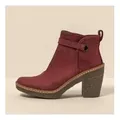 El Naturalista für Damen. 251791AD0005_091 Lederstiefeletten N5179 Maroon Buche -Höhe 7,5cm Absatz (42), Rot, 5 bis 8 cm, Reißverschluss, Lä
