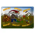 Blechschild Spruch 30x20cm immer ich Gnom im Garten