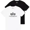 Alpha Industries Rundhalsshirt Basic T 2 Pack (Set, 2-tlg) schwarz L