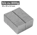 MaajeeKuto Magnet Neodym Magnet 10x10x1,2 mm N38 Quader 0,8kg Haftkraft Mini Stark (20-St)