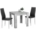 P & B Tischgruppe, Grau, Metall, Textil, Rundrohr, 80x74x80 cm, Esszimmer, Tische, Esstische