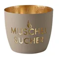 Giftcompany Windlicht Windlicht Madras Muschelsucher Sandstone/Gold