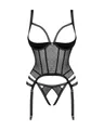 Obsessive Corsage Corsage in schwarz offen inkl. String