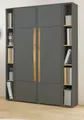 Furn.Design Aktenschrank Center (Büroschrank in grau mit Wotan Eiche, Set 4-teilig 140 x 200 cm) mit viel Stauraum