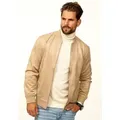 OneRedox Blouson als Weiche Übergangsjacke mit Baseball-Kragen Herren Blousonjacke im Bomberjacken Stil als Layering-Piece beige M