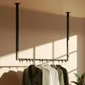 CLP Kleiderständer, Schwarz, Metall, 80x80x7 cm, Garderobe, Garderobenständer