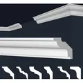 MARBET DESIGN Stuckleisten XPS Styropor weiß - Deckenleisten Deckenstuck Leisten E-Leisten - (50 Meter / 25 Leisten E-22)