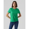 Vero Moda Kurzarmshirt VMPAULA S/S T-SHIRT NOOS Baumwolle, regular fit grün M (38)