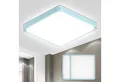 LQWELL Deckenleuchte LED Deckenlampe,Badlampe Quadrat Flach 2 Stück, LED fest integriert, 18W 1600LM Modern Schlicht Lampe Dünn, 220 * 24mm, für Wohnzimmer Badezimmer Schlafzimmer Küche Flur Keller Büro