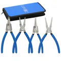 CCLIFE Sprengringzangen Seegeringzange Set 4tlg, 150mm Zange Gerade & Gebogen für Sicherungsring Innen/Außen