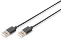 DIGITUS USB 2.0 Anschlusskabel Typ A -A St/St 3.0m, sw