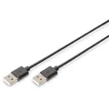 DIGITUS USB Anschlusskabel, Typ A St/St, 3.0m, USB 2.0 kompatibel, sw