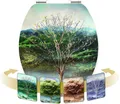 WC-Sitz "4 Seasons" - Hologramm-Effekt mit Wechselmotiven - Hochwertiger Holz...