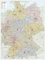 Postleitzahlenkarte Deutschland als Poster|Landkarte