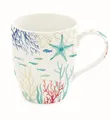 EasyLife Tasse Under the sea, Porzellan, Spülmaschinengeeignet, Weiß, Unter dem Meer, H: 10.5cm