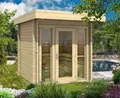 Sauna Saunahaus Lupoa-44 Gartensauna Außensauna Holz Wärmekabine 259 x 294 cm