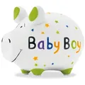 Spardose Baby Boy 12,5 x 9 cm Keramik Weiß