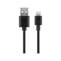 Goobay 72904 Lightningkabel 0,5m / Apple Lightning auf USB A Ladekabel / High Speed 480 Mbits / Aufladekabel Handyladekabel iPad iPhone AirPods / Schwarz / 0,5m
