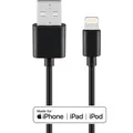 Ampire W72904 - Ampire USB-A Kabel auf Apple Lightning Stecker, 50cm, schwarz
