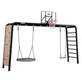 BERG PlayBase Extra Large TL Black »Ultimate-Set« inkl. Nestschaukel, Basketballkorb, Schaukelsitz und Kletterwand