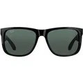 Ray-Ban Sonnenbrille Justin 4165 601/71 Glänzend Schwarz Grün