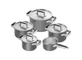Zwilling Kochtopfset Zwilling Pure, Grau, Metall, 5-teilig, 16 cm,20 cm,16 cm, rund, backofengeeignet, Kochen, Töpfe, Topfsets