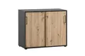Schildmeyer Aktenschrank Aino 701867, Artisan Eiche Dekor/schwarz matt, 100 x 41 x 83,6 cm