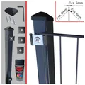 Fa-Bausysteme Doppelstabzaun Anthrazit 6-5-6 Plättchen 830 mm 2,5 m