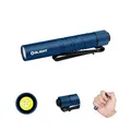 OLIGHT I3T 2 Mini Taschenlampe, 200 Lumen Kompakte Helle Licht mit beidseitigem Taschenclip, 2 Lichtmodi AAA-Batterie Lampe mit Endkappenschalter für Camping Midnight Blau