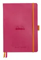 Rhodia 117772C Notizheft Goalbook (DIN A5, 14,8 x 21 cm, kariert, praktisch und trendige, mit weichem Deckel, 90g, elfenbeinfarbigem Papier, 120 Blatt, Gummizug, Lesezeichen) 1 Stück, Himbeer