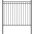 vidaXL Gartenzaun Stahl 1,81x0,8 m Schwarz 146312