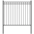 vidaXL Gartenzaun Stahl 1,7x0,8 m Schwarz