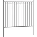 vidaXL Gartenzaun ASSEN Stahl 1,7 x 0,8 m Schwarz - Schwarz