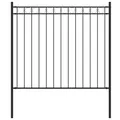 Gartenzaun 1,7x0,8 m Stahlschwarz