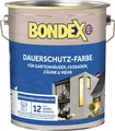 Bondex Dauerschutz-Holzfarbe 750 ml, schneeweiß Holzschutzfarbe Holzschutz