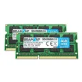 BRAINZAP 8GB DDR3 RAM SO-DIMM PC3-8500S 2Rx8 1066 MHz 1.5V CL7 Notebook Laptop Arbeitsspeicher (2X 4GB)