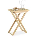 Relaxdays Beistelltisch, Hellbraun, Holz, 40x52x31 cm, Wohnzimmer, Wohnzimmertische, Beistelltische