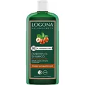 LOGONA Naturkosmetik Farbreflex Shampoo Braun-Schwarz für natürlich glänzendes Haar, Geeignet für braunes und schwarzes Haar, Color Haarshampoo mit veganer Formel aus Bio Haselnuss, 1 x 250 ml