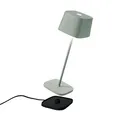 Zafferano, Ofelia Lampe, Kabellose, Wiederaufladbare Tischlampe mit Touch Control, Auch für den Außenbereich Geeignet, Dimmer, 2700-3000 K, Höhe 29 cm, Farbe Salbei