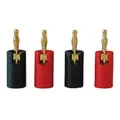 Dynavox High-End Bananenstecker-Set 2 x rot / 2 x schwarz