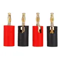Dynavox Bananenstecker 4 Stück mit Schraubanschluss Bananen Stecker Bananas Set